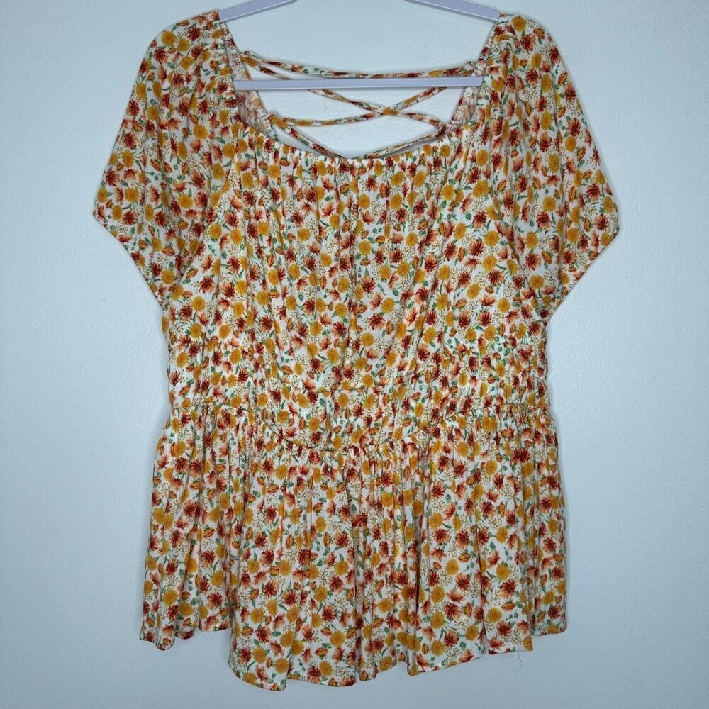 Torrid Babydoll Top 2X Floral